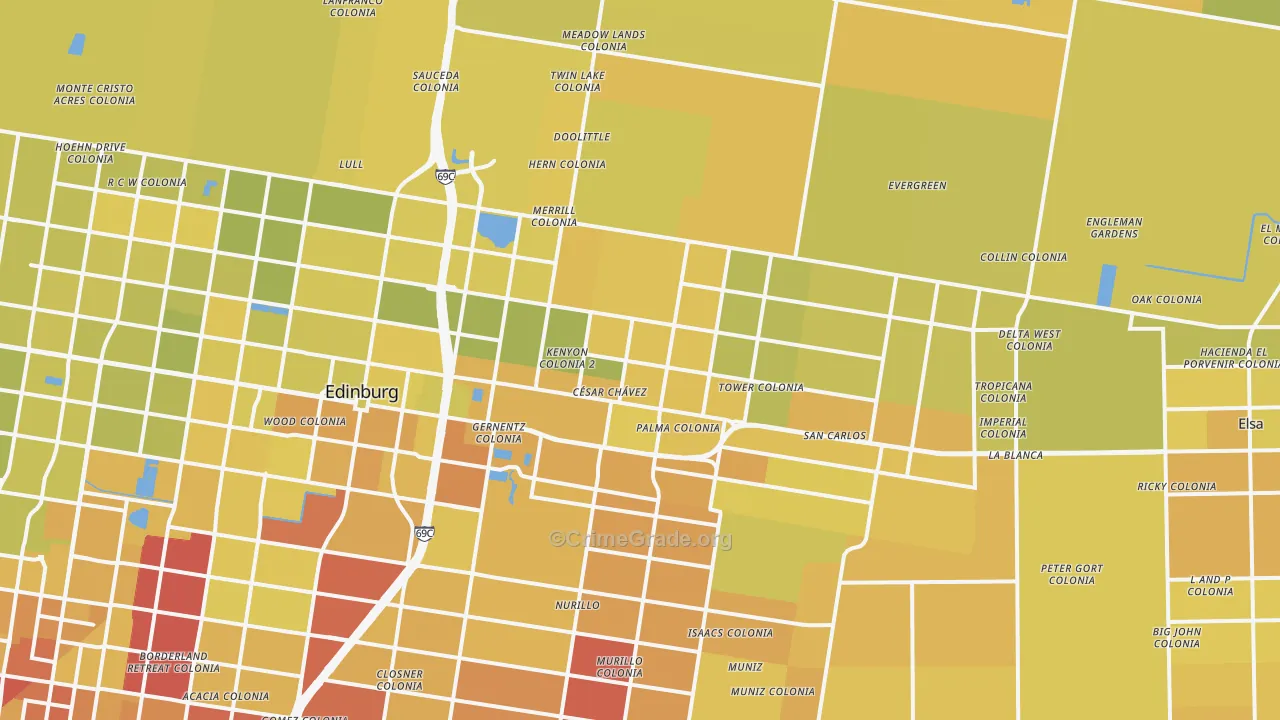 78542, TX Map of Vehicle Theft Rates