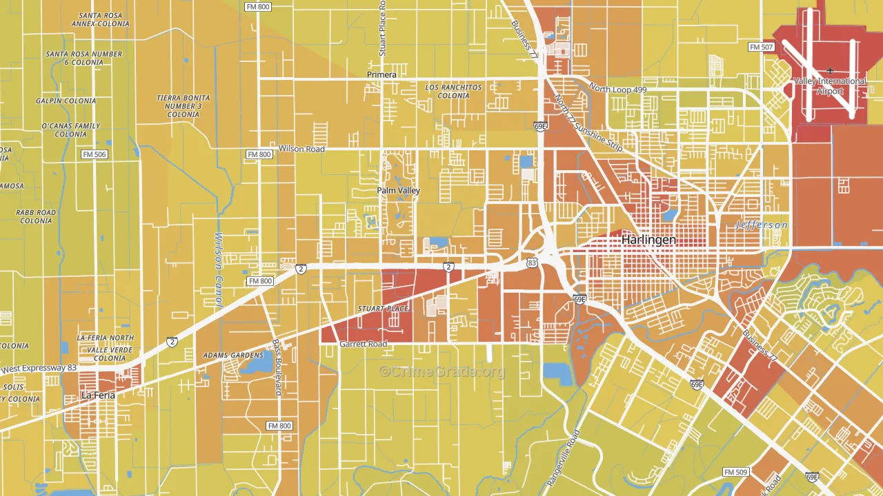 78552, TX Map of Vehicle Theft Rates