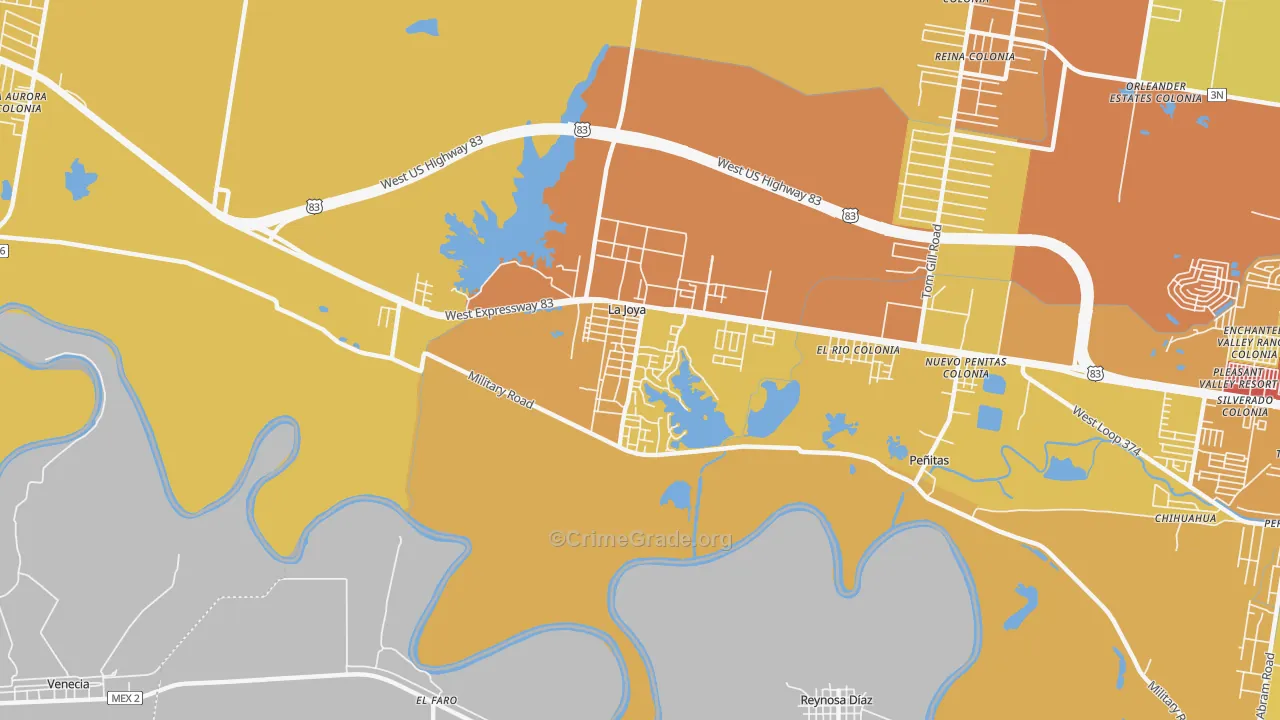 78560, TX Map of Vehicle Theft Rates