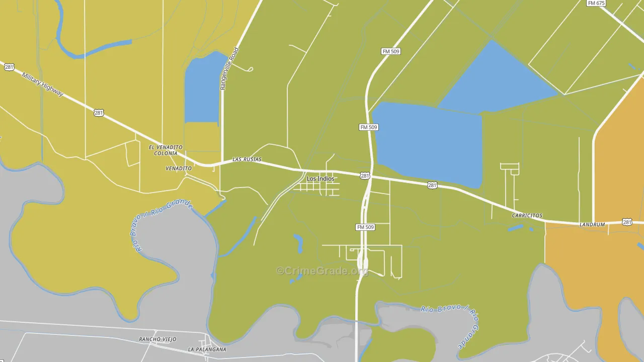 78567, TX Map of Vehicle Theft Rates