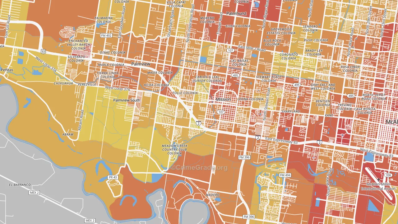 78572, TX Map of Vehicle Theft Rates