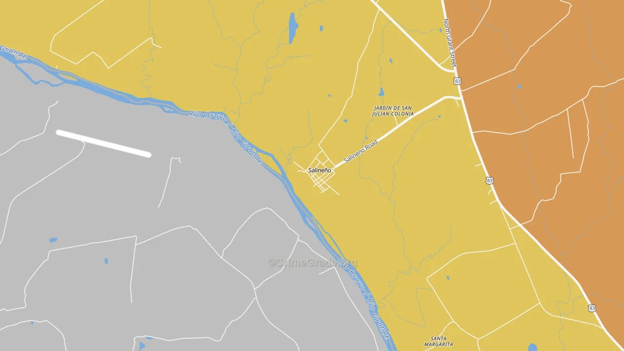 78585, TX Map of Vehicle Theft Rates