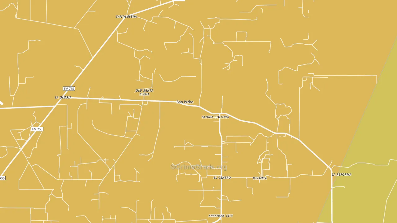 78588, TX Map of Vehicle Theft Rates