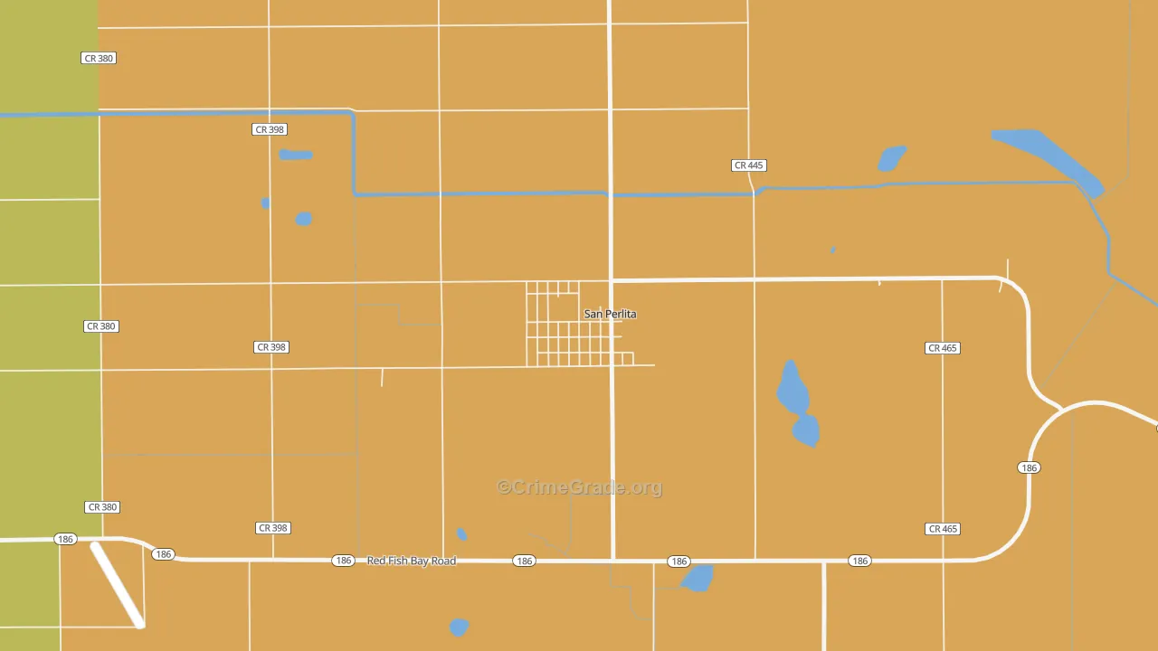 78590, TX Map of Vehicle Theft Rates