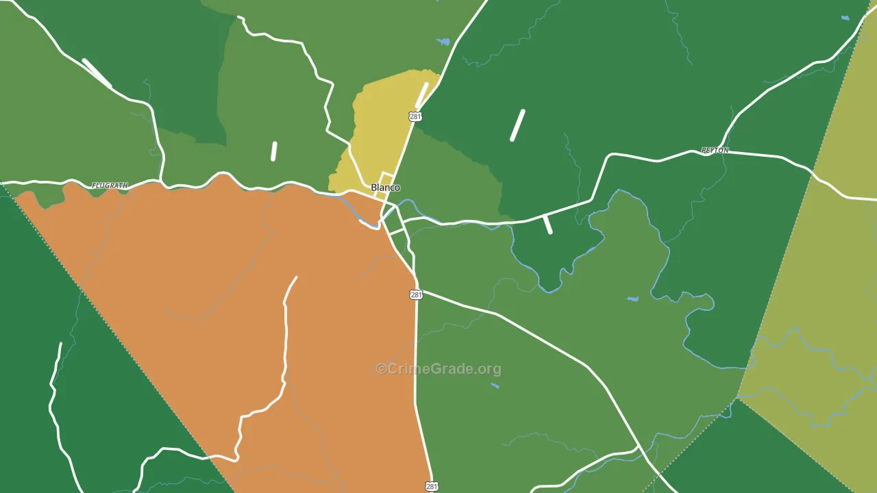 78606, TX Map of Vehicle Theft Rates