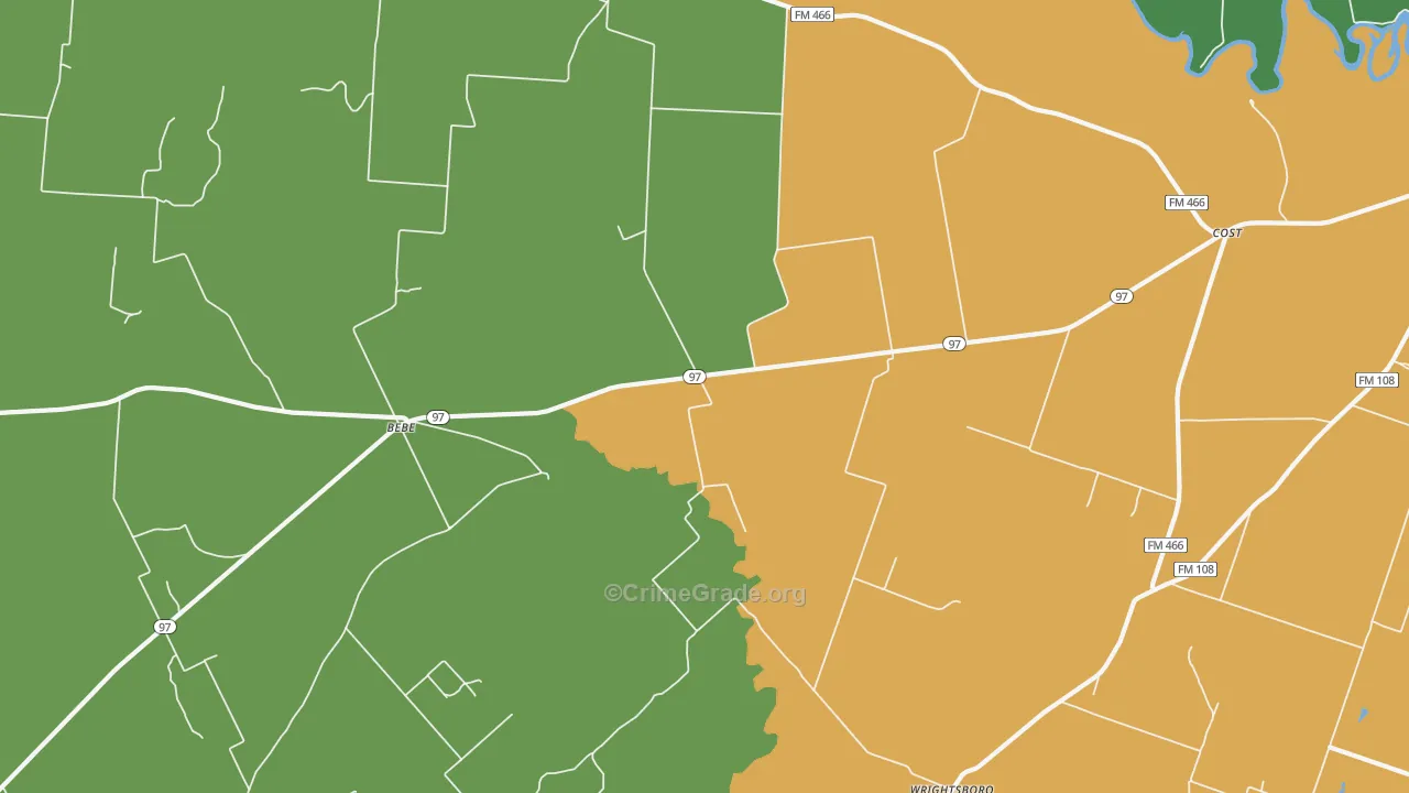 78614, TX Map of Vehicle Theft Rates
