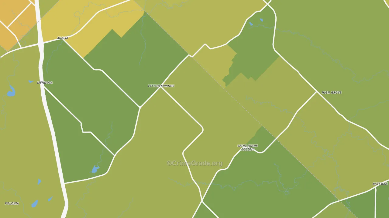 78616, TX Map of Vehicle Theft Rates