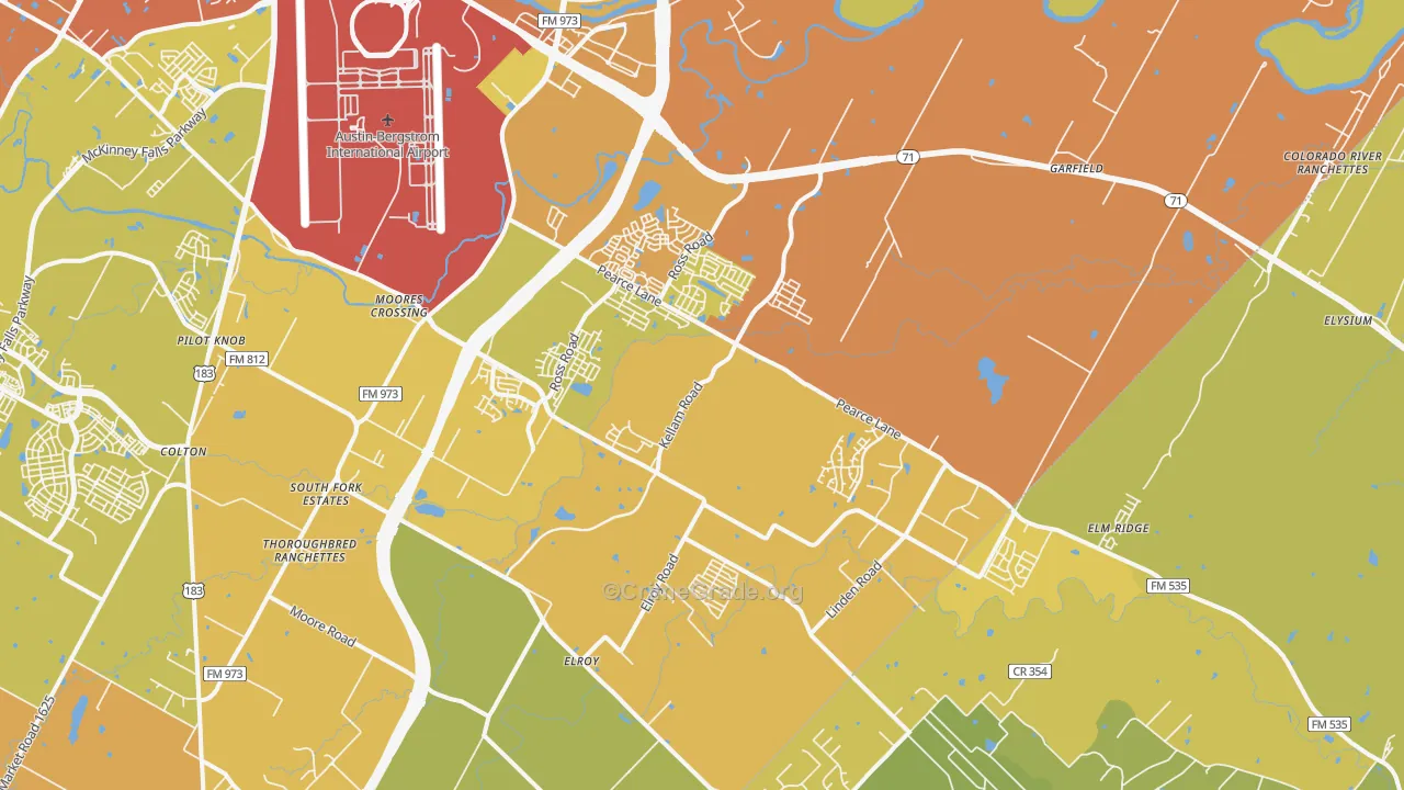 78617, TX Map of Vehicle Theft Rates