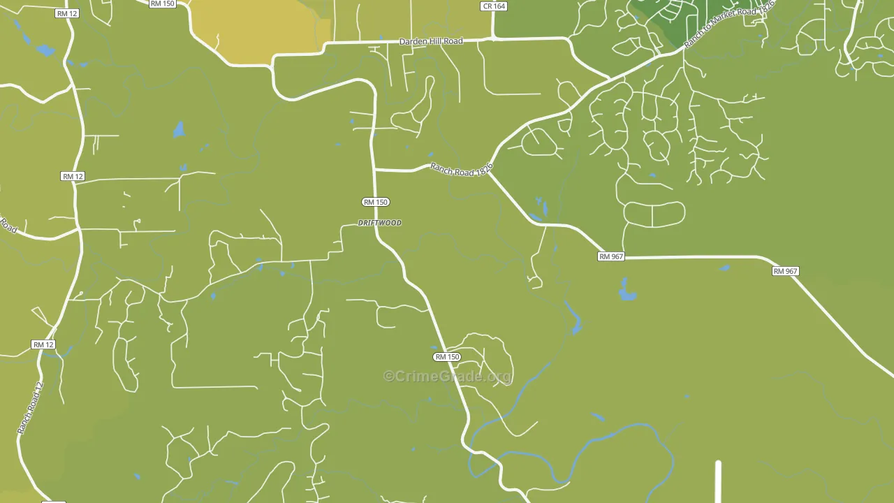 78619, TX Map of Vehicle Theft Rates