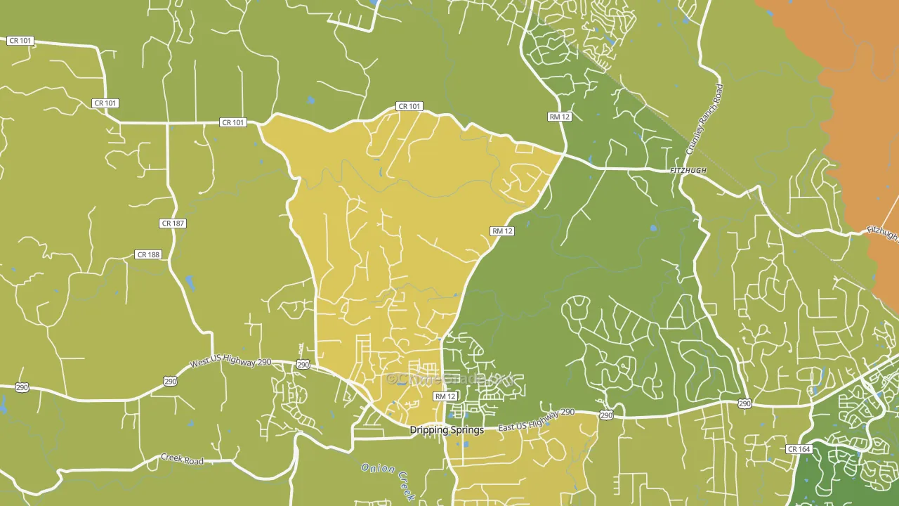78620, TX Map of Vehicle Theft Rates