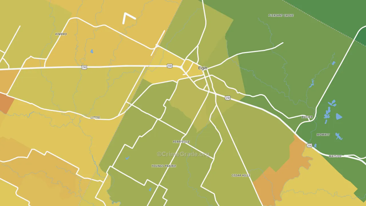 78621, TX Map of Vehicle Theft Rates