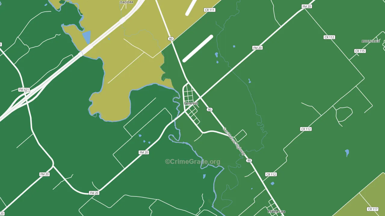 78622, TX Map of Vehicle Theft Rates