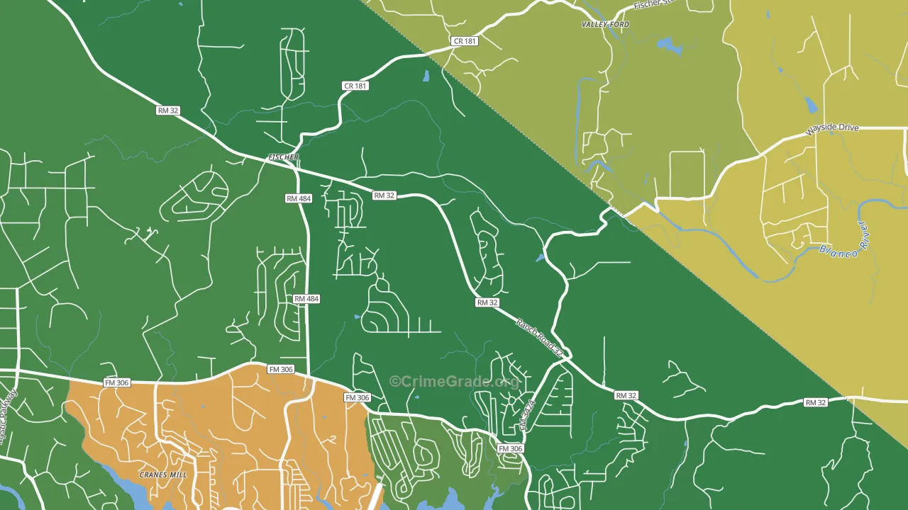 78623, TX Map of Vehicle Theft Rates