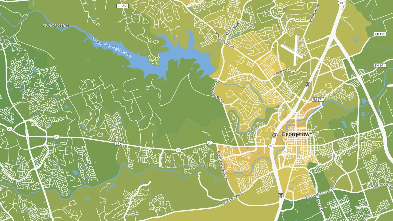 78628, TX Map of Vehicle Theft Rates