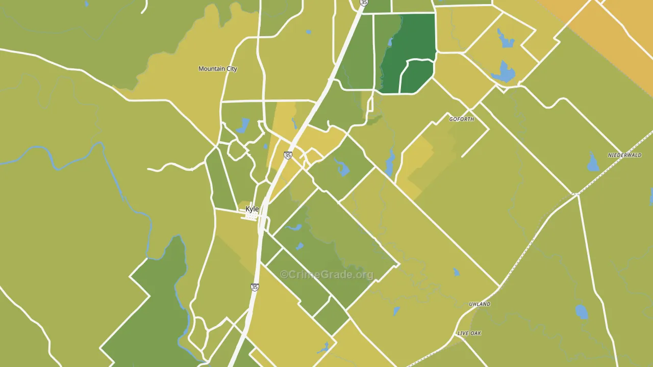 78640, TX Map of Vehicle Theft Rates