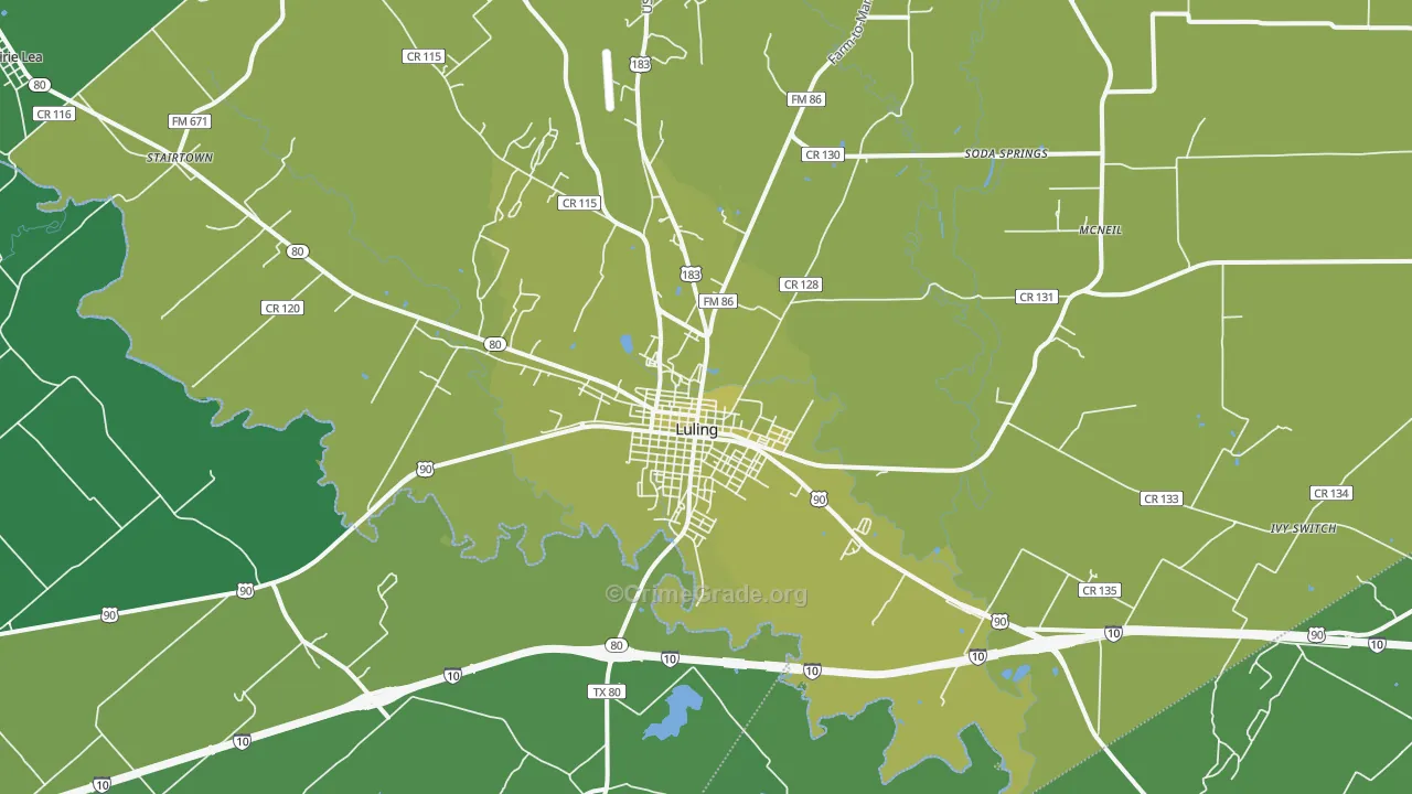 78648, TX Map of Vehicle Theft Rates