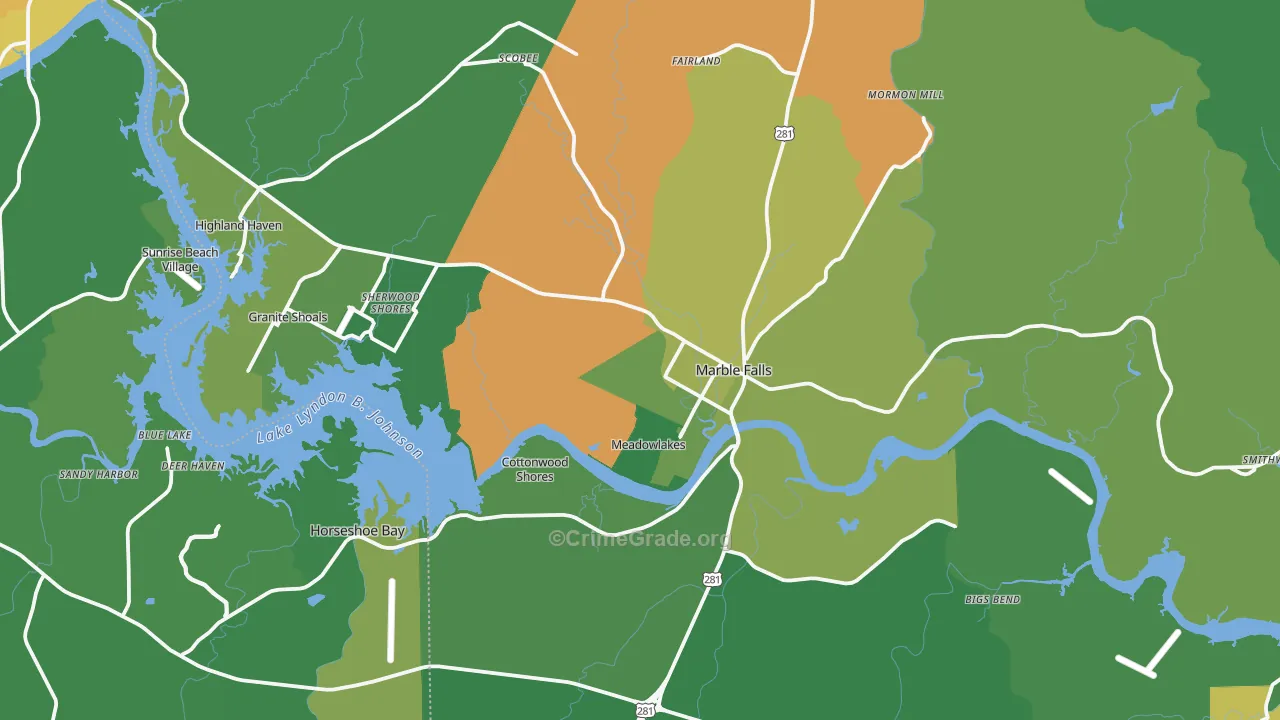78654, TX Map of Vehicle Theft Rates