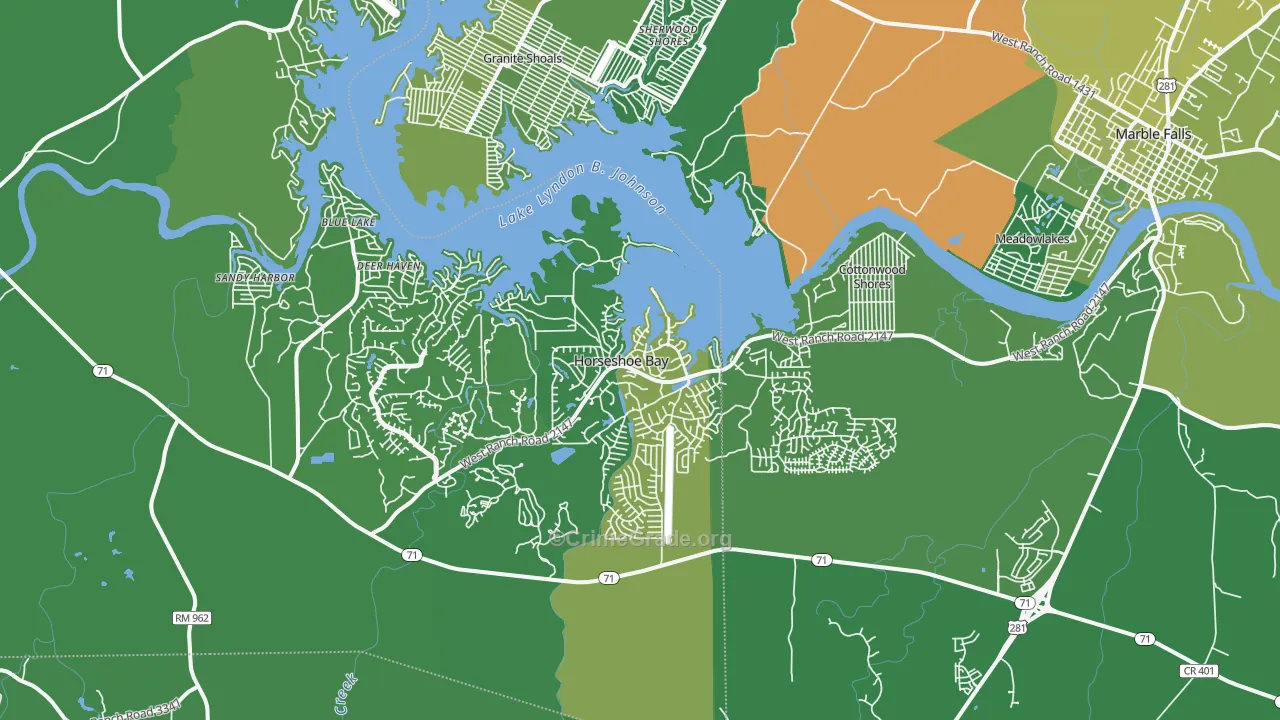 78657, TX Map of Vehicle Theft Rates