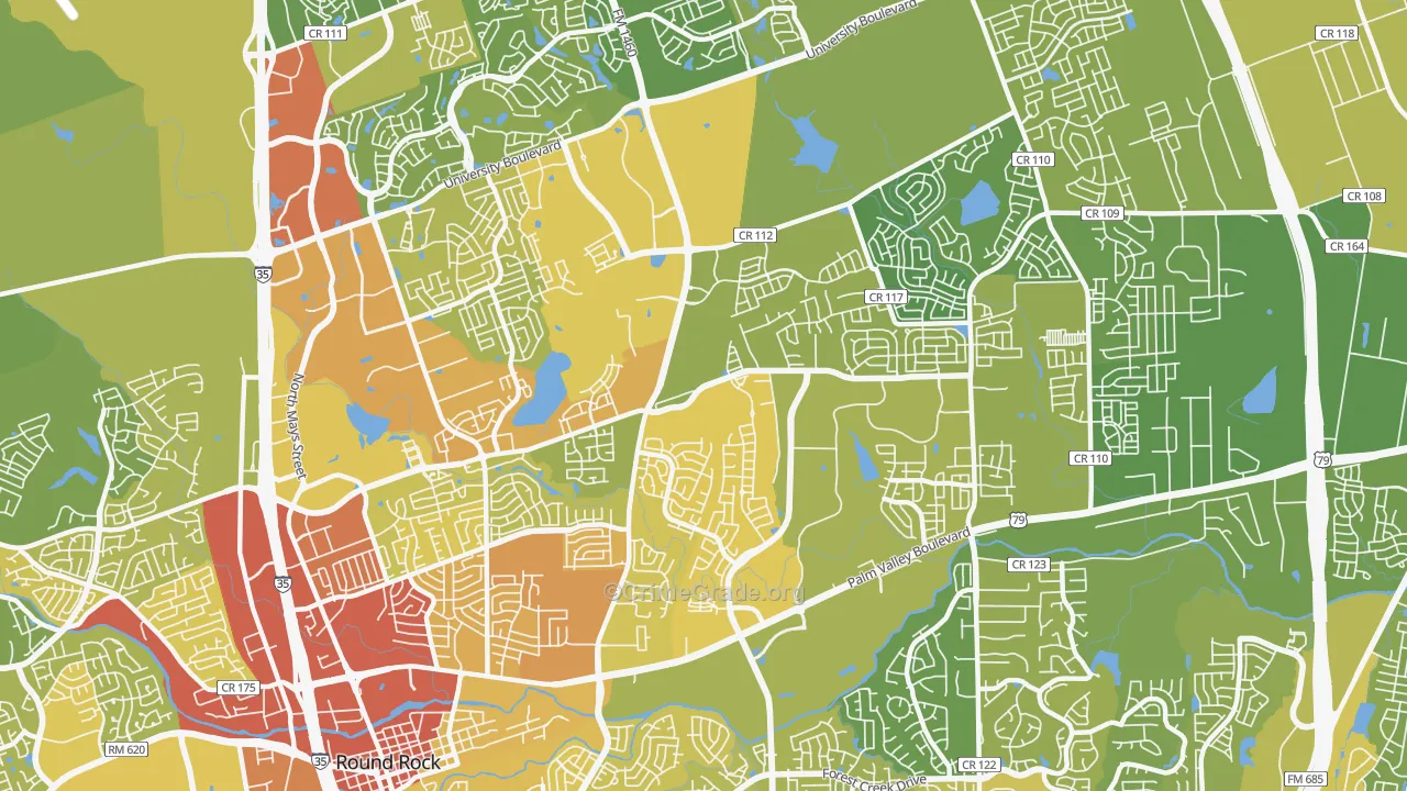 78665, TX Map of Vehicle Theft Rates