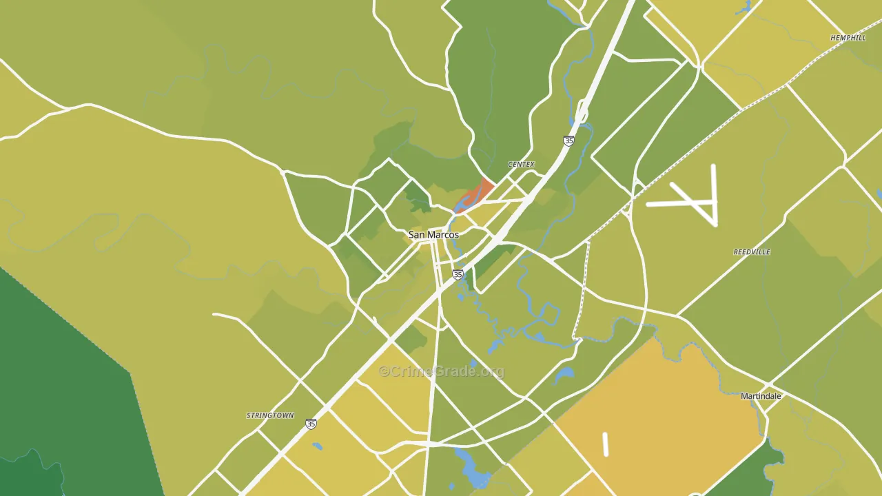 78666, TX Map of Vehicle Theft Rates