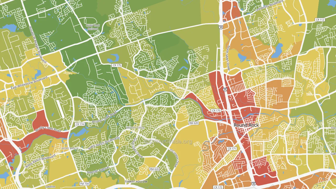 78681, TX Map of Vehicle Theft Rates