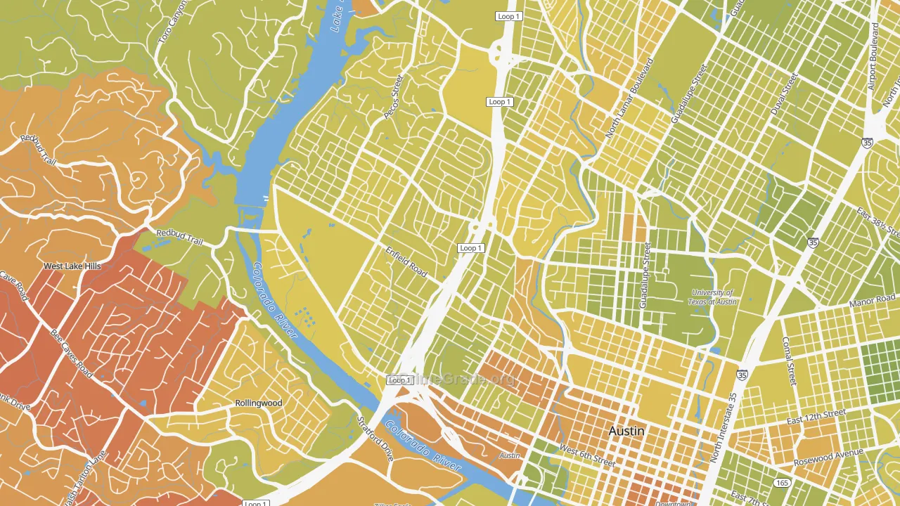 78703, TX Map of Vehicle Theft Rates