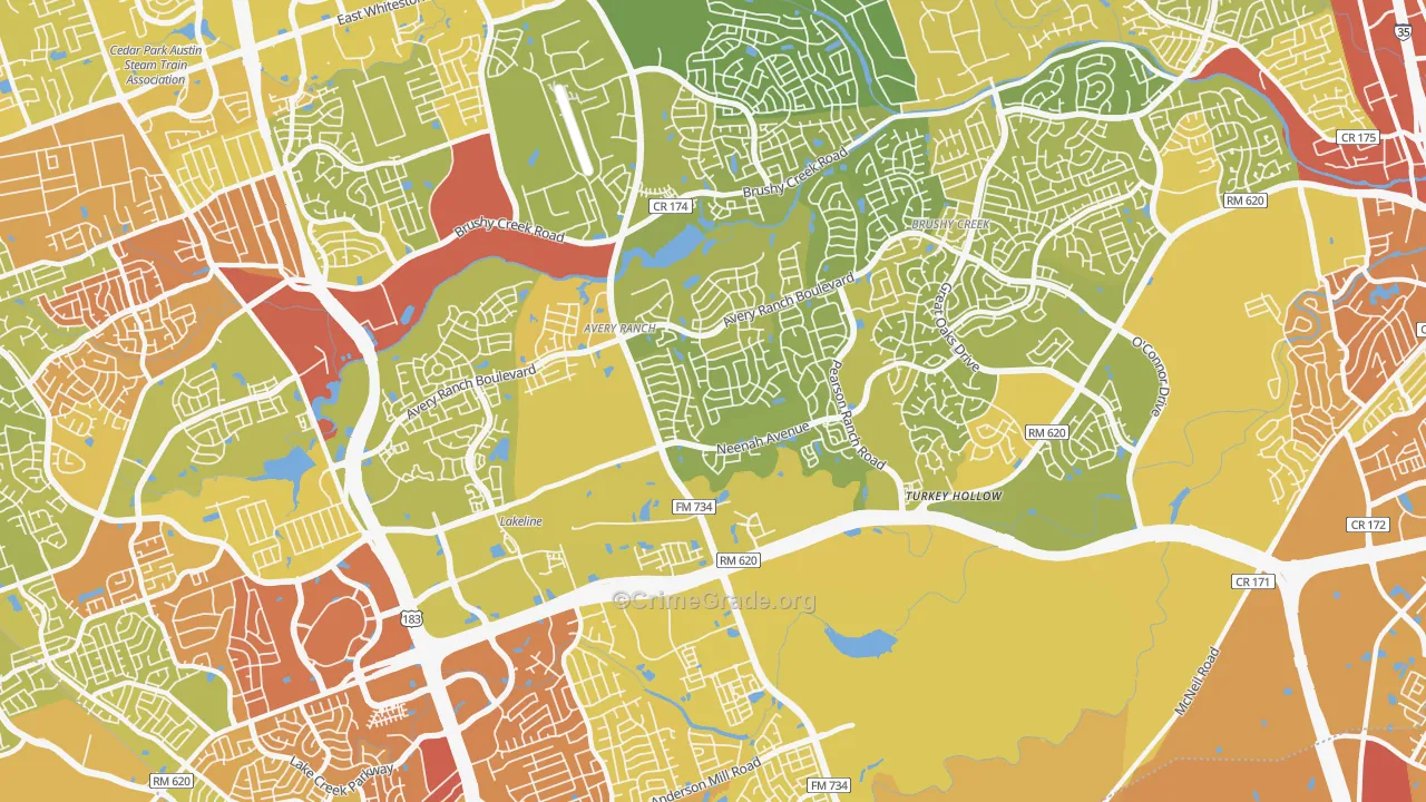 78717, TX Map of Vehicle Theft Rates