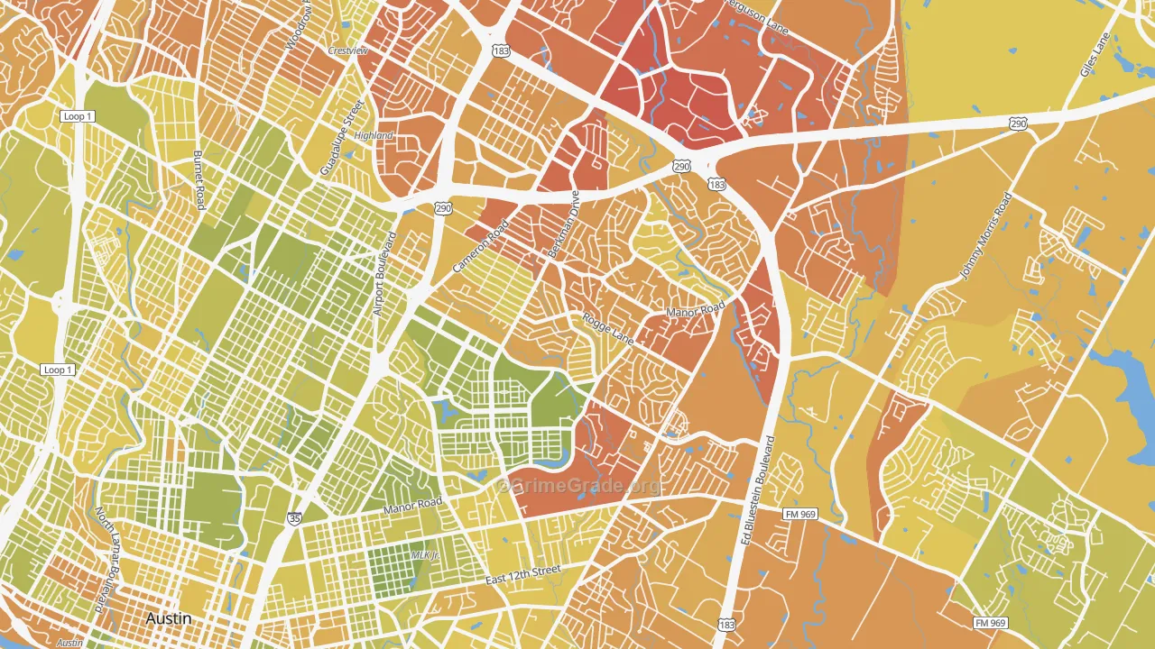 78723, TX Map of Vehicle Theft Rates