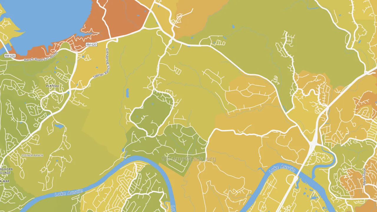 78730, TX Map of Vehicle Theft Rates
