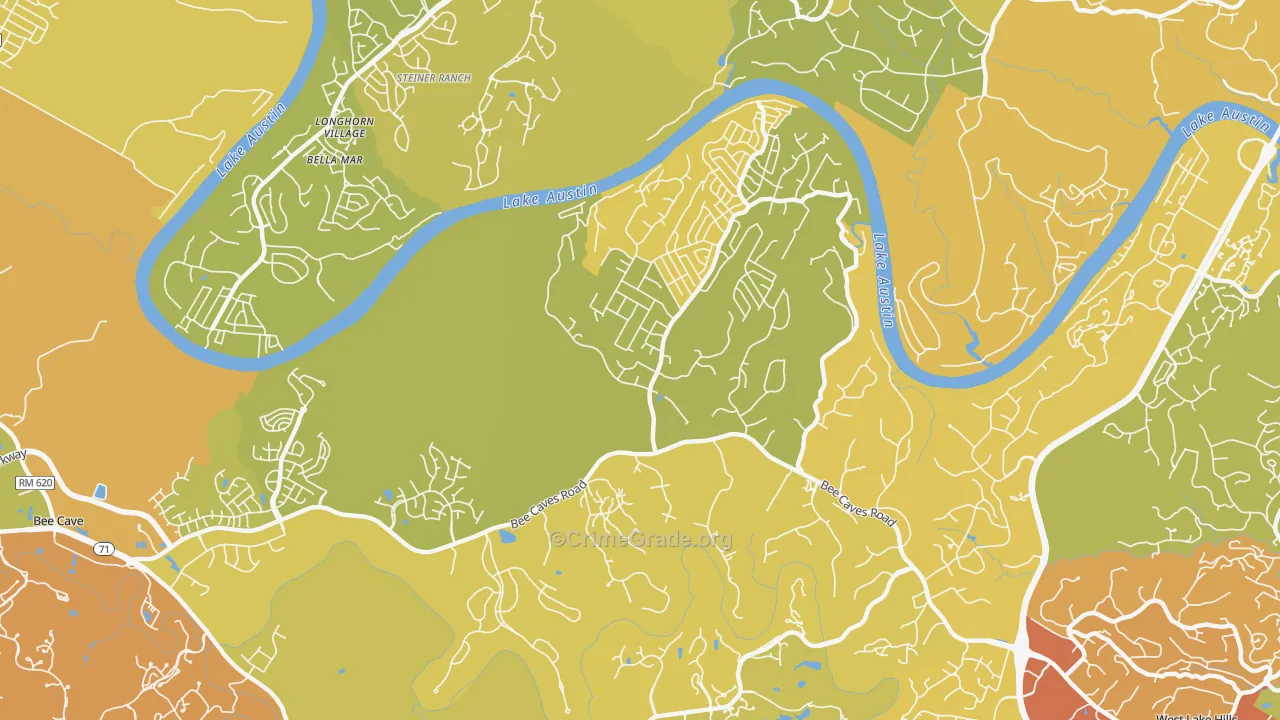 78733, TX Map of Vehicle Theft Rates