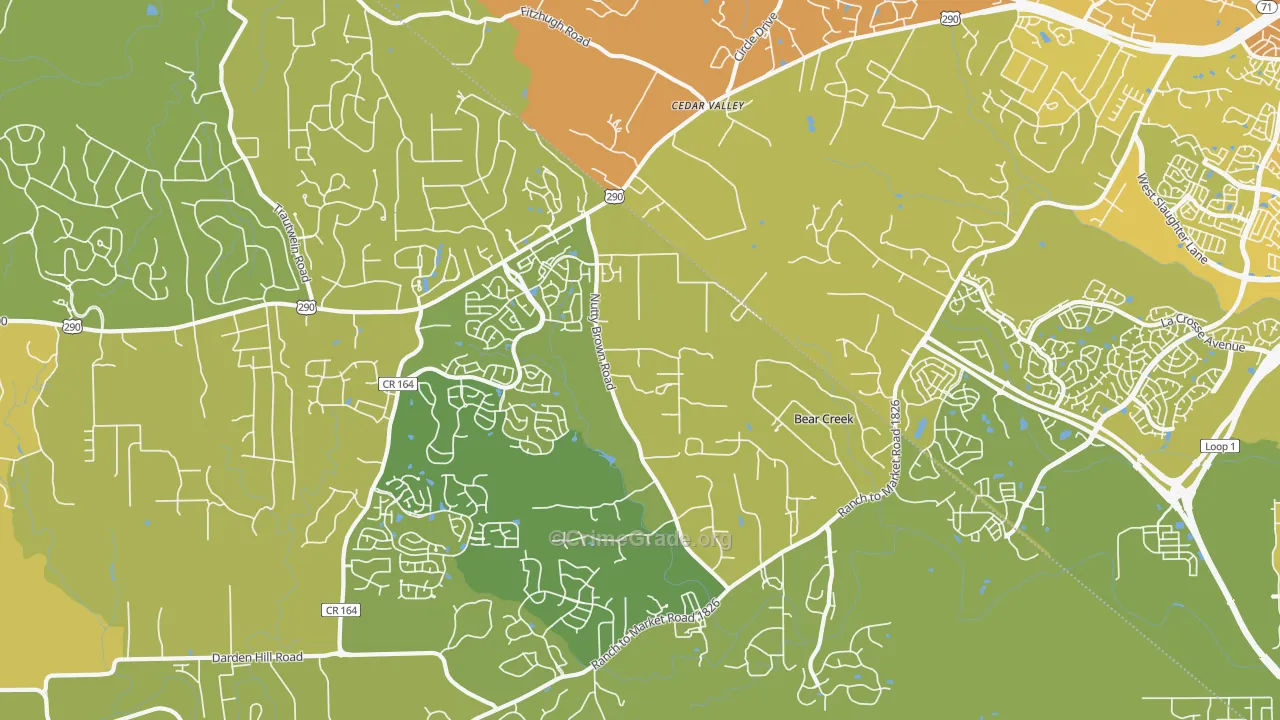 78737, TX Map of Vehicle Theft Rates