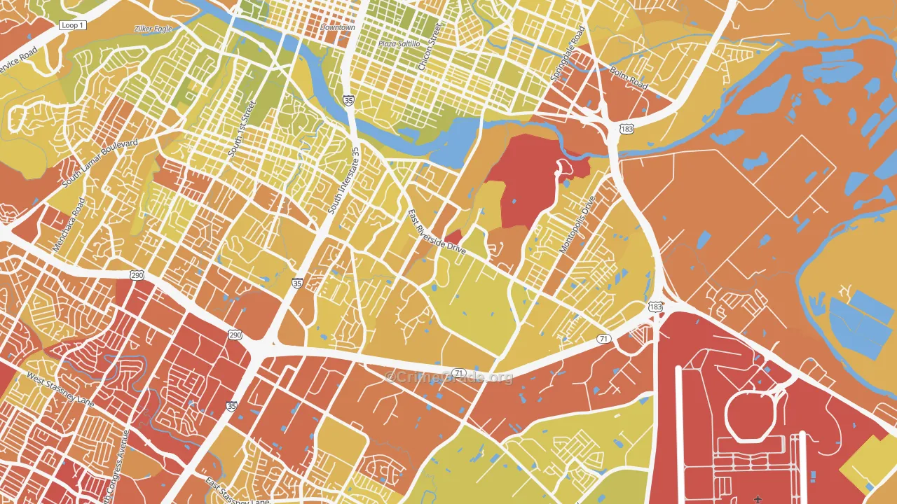 78741, TX Map of Vehicle Theft Rates