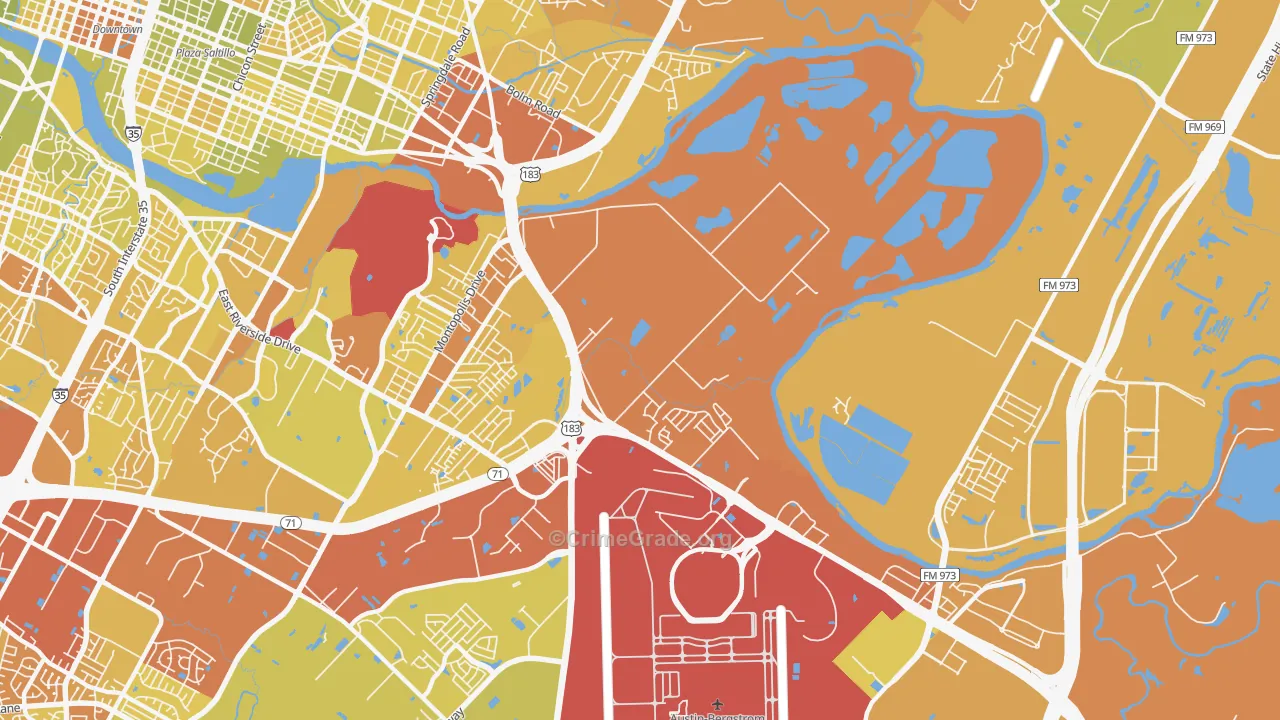 78742, TX Map of Vehicle Theft Rates