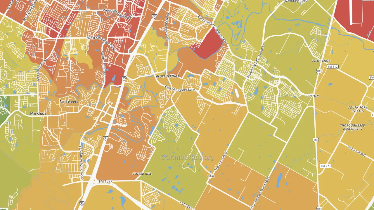 78747, TX Map of Vehicle Theft Rates