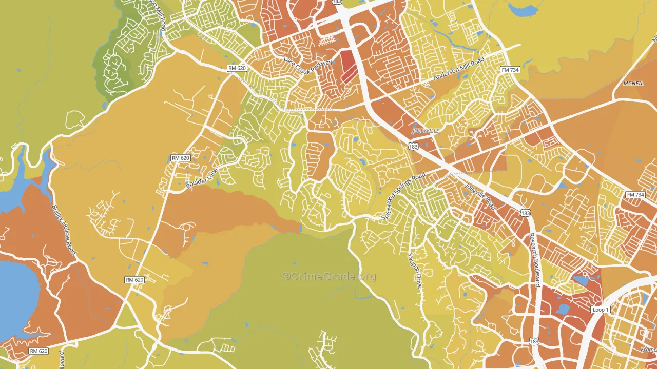 78750, TX Map of Vehicle Theft Rates