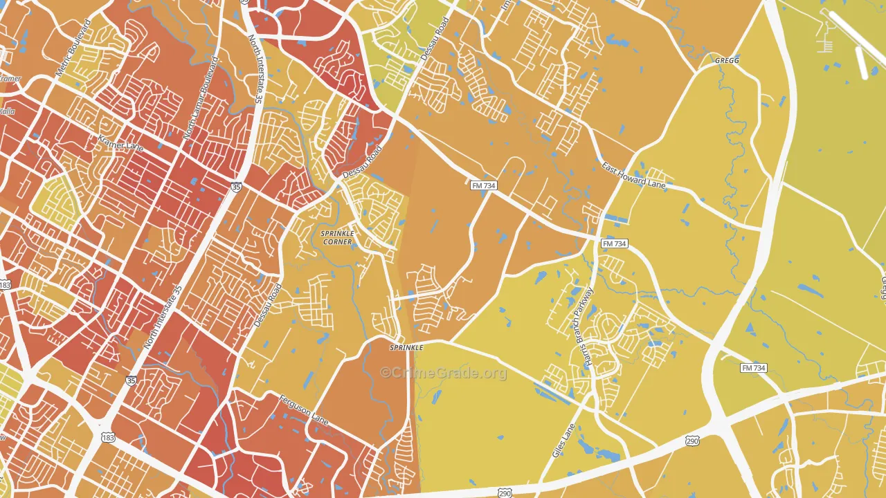 78754, TX Map of Vehicle Theft Rates