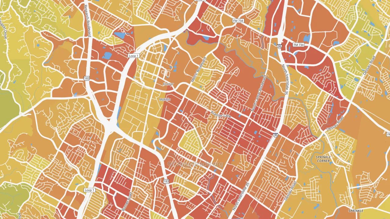 78758, TX Map of Vehicle Theft Rates