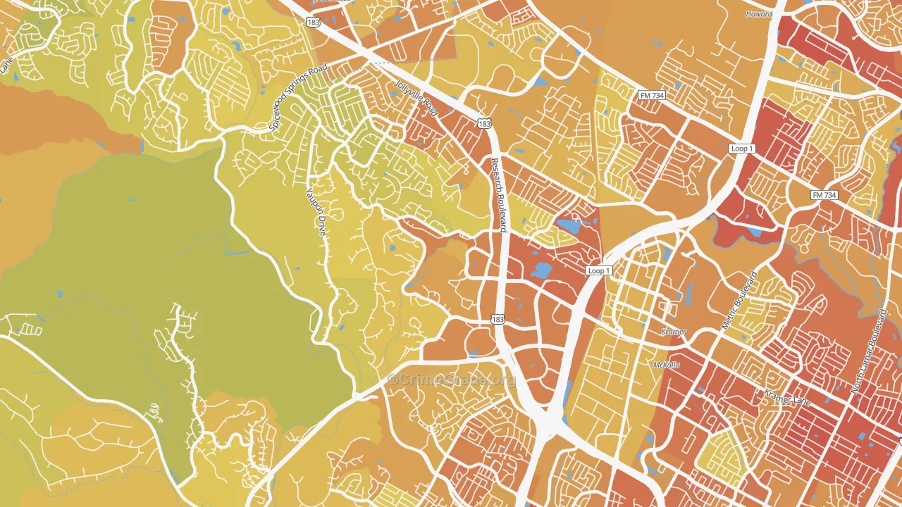 78759, TX Map of Vehicle Theft Rates