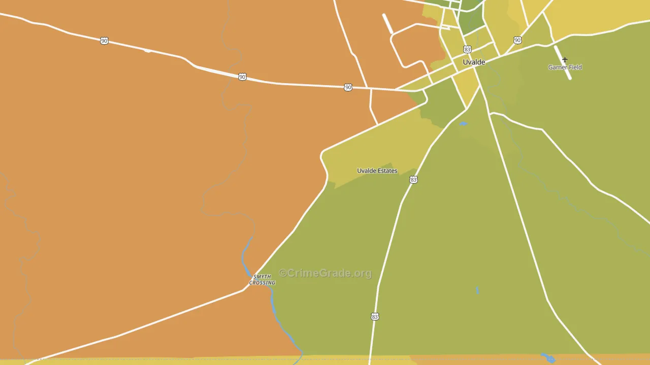 78802, TX Map of Vehicle Theft Rates