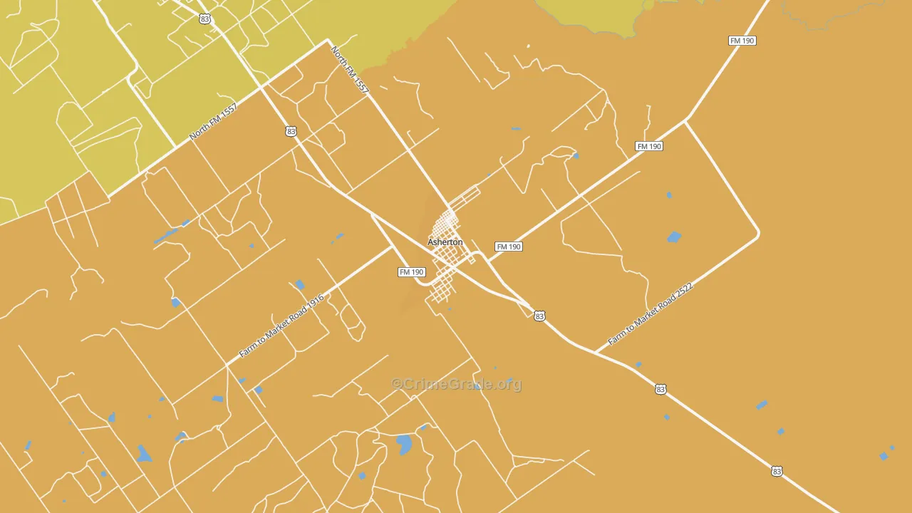 78827, TX Map of Vehicle Theft Rates