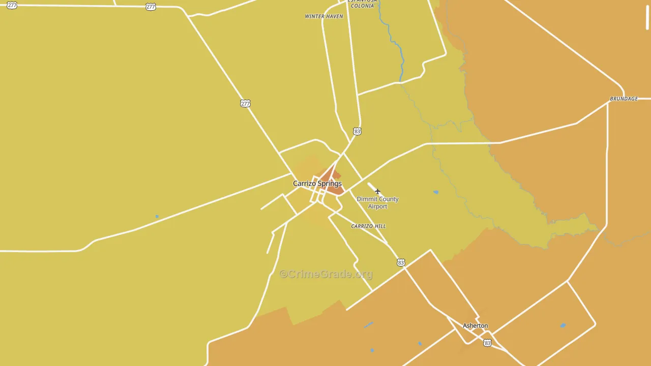 78834, TX Map of Vehicle Theft Rates