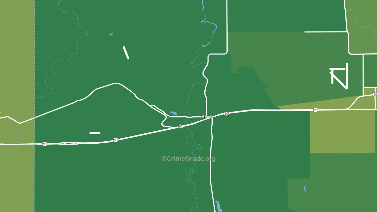 78850, TX Map of Vehicle Theft Rates