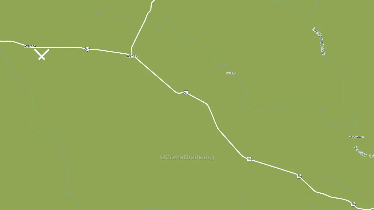 78851, TX Map of Vehicle Theft Rates