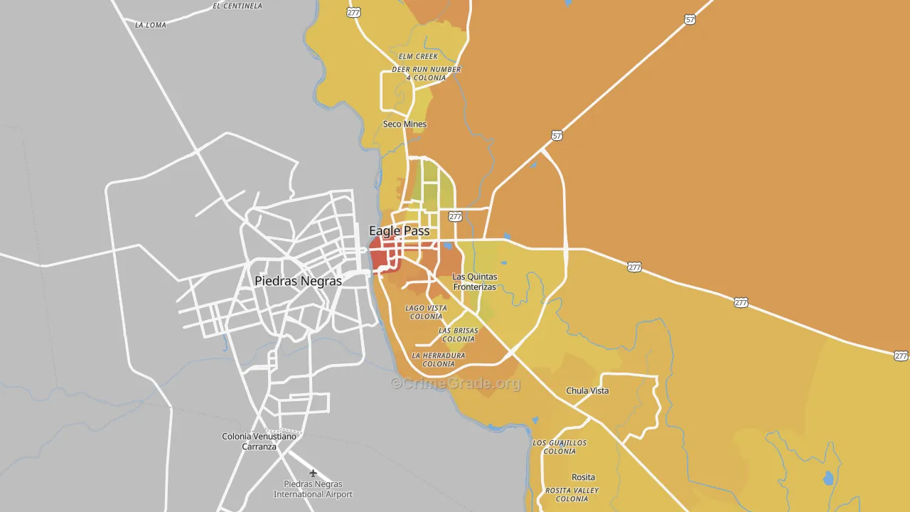 78852, TX Map of Vehicle Theft Rates