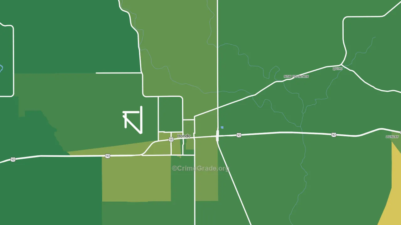 78861, TX Map of Vehicle Theft Rates