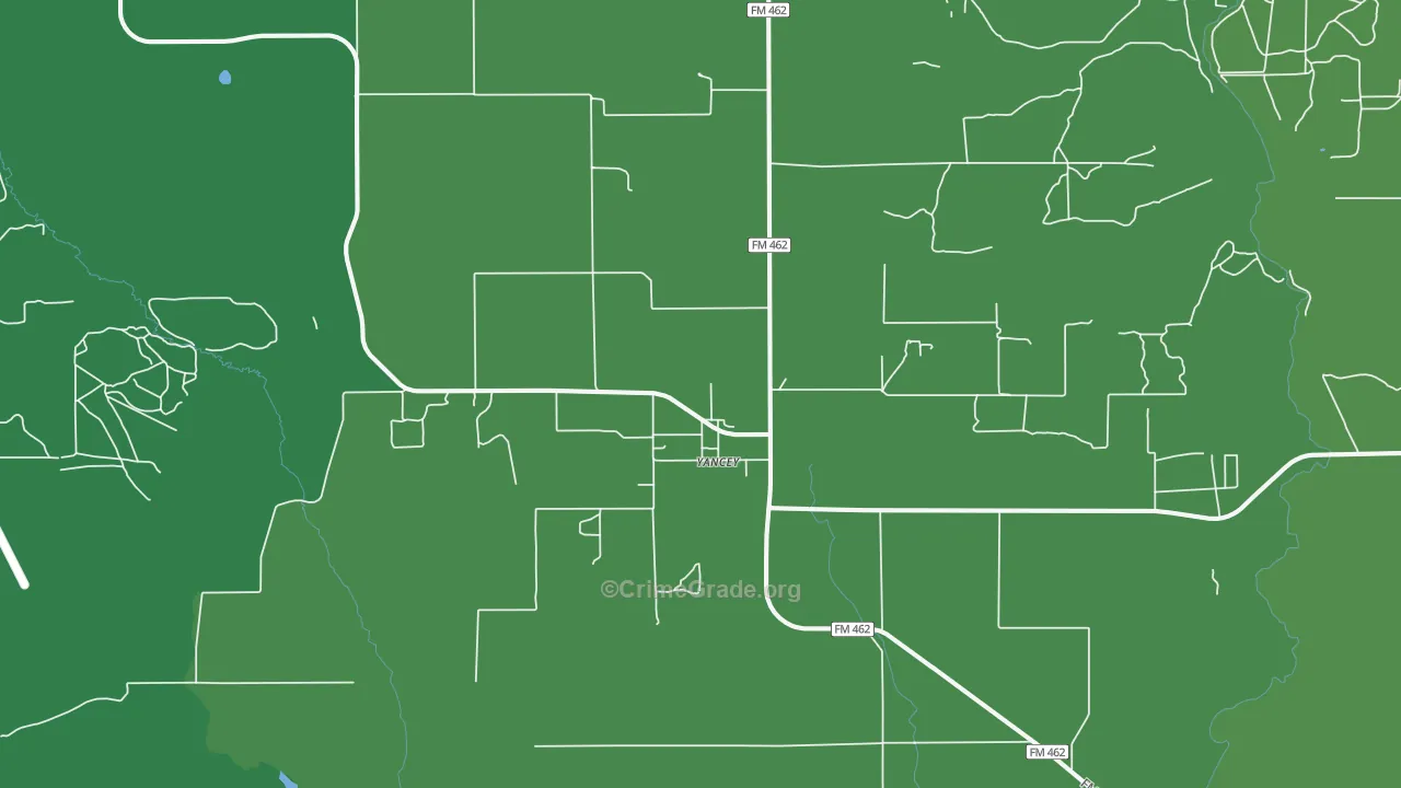 78886, TX Map of Vehicle Theft Rates