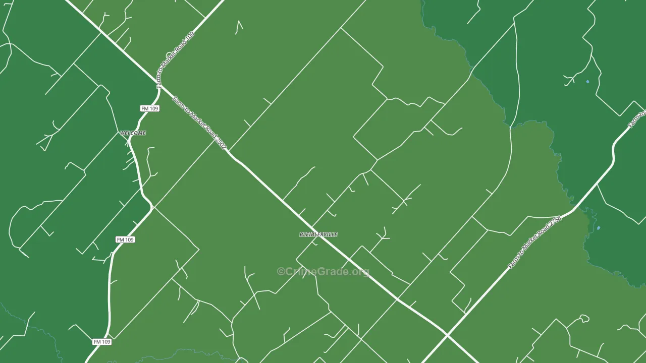 78931, TX Map of Vehicle Theft Rates