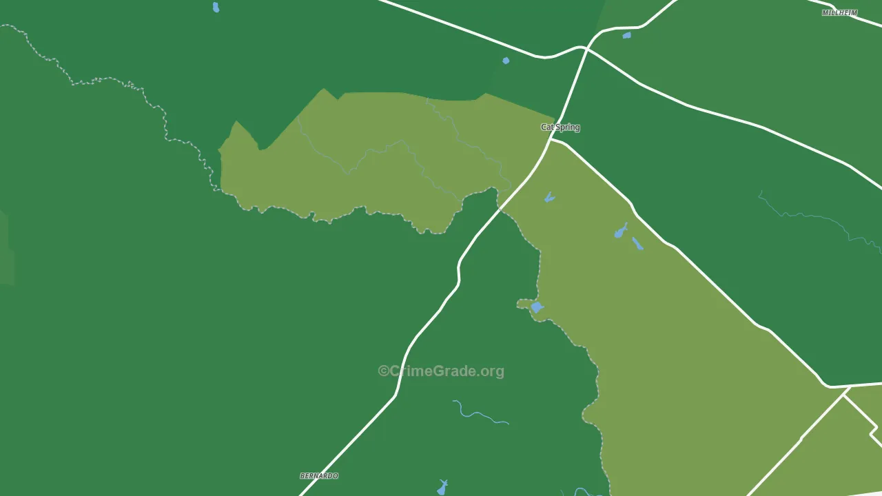 78933, TX Map of Vehicle Theft Rates