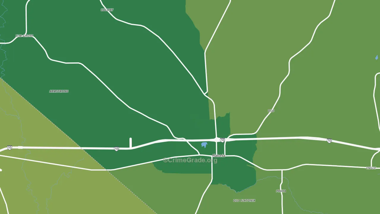 78941, TX Map of Vehicle Theft Rates