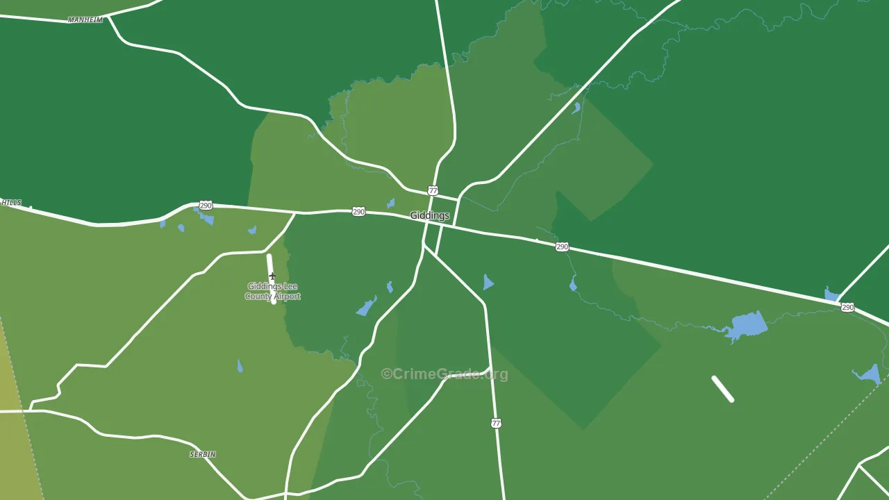 78942, TX Map of Vehicle Theft Rates